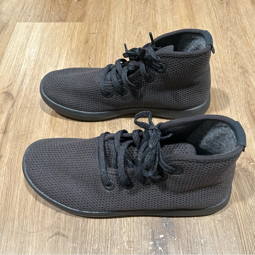 Allbirds Women’s Tree Topper High Top Shoes Knit Black Charcoal Size 7